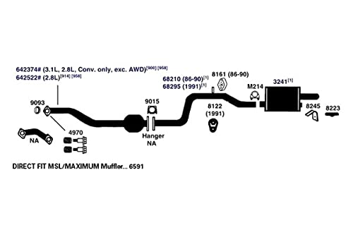 Exhaust Muffler AP Exhaust Products 3241