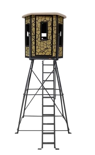 Bull Box Blind Muddy w/Elite 10' Tower/Steel Wall Construction/Cracked Mud Camo