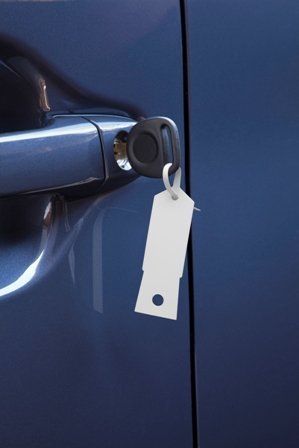 Plastic Slip-N-Grip Arrow White Key Tag 4.5Inx.75In 1000/Box