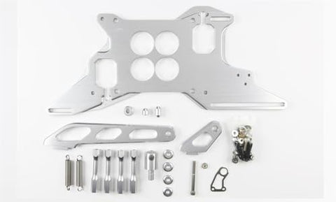 LOKAR 4150 1.75" BORE 4 Hole Plenum RAW Push/Pull Throttle Cable MOUNTING Bracket & Spring Return KIT