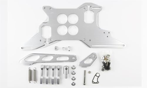 LOKAR 4150 1.75" BORE 4 Hole Plenum RAW Push/Pull Throttle Cable MOUNTING Bracket & Spring Return KIT