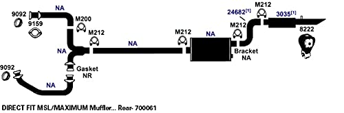 Exhaust Muffler AP Exhaust Products 3035