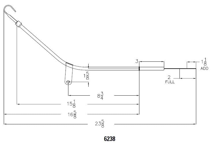 Chrome Plated Mr. Gasket 6238MRG Oil Dipstick