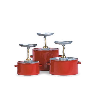 Eagle Plunger Safety Can, Galvanized Steel P704, 4 Quart Capacity, Red