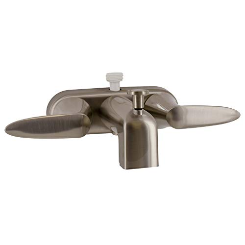 4" Faucet Valterra W/Shower D-Spud Brushed Nickel 2-Lever Handle Tub
