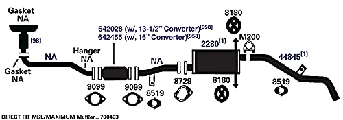 Exhaust Muffler AP Exhaust Products 2280