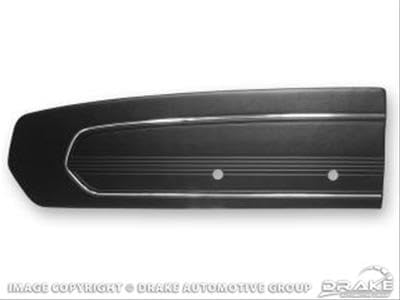 1967 Standard Door Panels Black Scott Drake C7ZZ-65239423BK