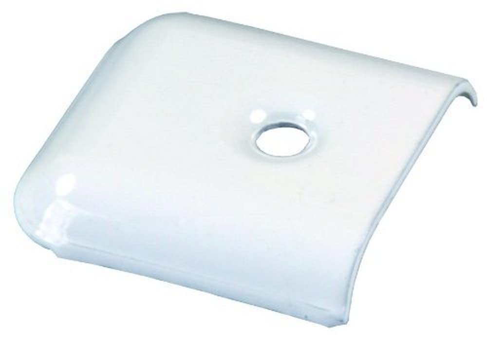 Metal JR Products Polar White Vinyl End Caps 49655