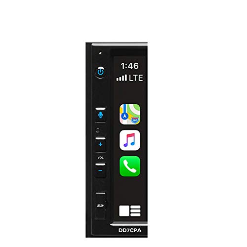 Sound Storm Laboratories Car Stereo DD7CPA - Apple CarPlay, Android Auto, Double Din, 7 Inch Touchscreen, Bluetooth Audio, No CD DVD Player, Radio