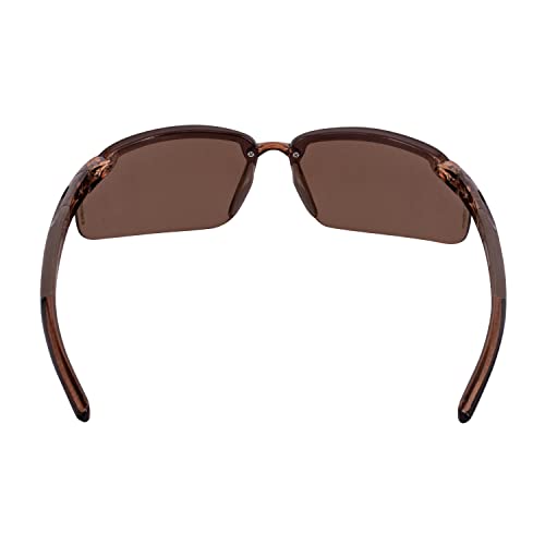 Eyewear Crossfire 291113 Es5 Polarized Safety Glasses with High Definition Brown Polarized Lens and Crystal Brown Frame
