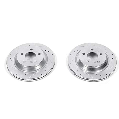 Power Stop Rear EBR1051XPR Drilled & Slotted Rotor Pair For Mercedes-Benz CL500 1999-2003, Mercedes-Benz S430 2000-2006, Mercedes-Benz S500 2000-2006 [Model Specific]