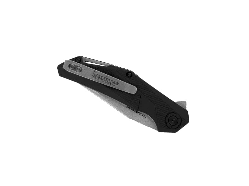 Kershaw Folding Pocket Knife Camshaft, 3-Inch Blade with SpeedSafe Assisted Opening, Liner Lock (1370), Black
