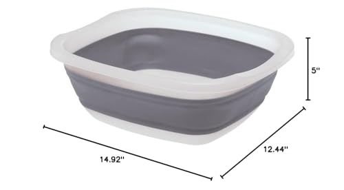 Collapsible PrepWorks Tub - Space-Saving, Foldable Utility Tub for Washing, Soaking, and Storage in Kitchen or Outdoors