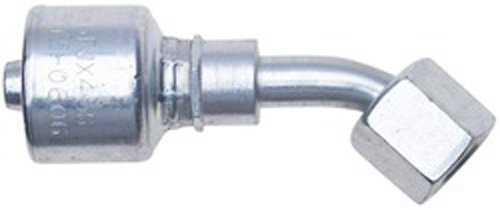 MegaCrimp Couplings, Gates 10G-10FJX45SXBULK Female JIC 37 Flare Swivel, Zinc Plated Carbon Steel, 3.80", 45° Bent Tube, 5/8" ID (Pack of 75)