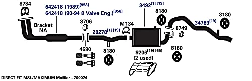 Exhaust Muffler AP Exhaust Products 700024