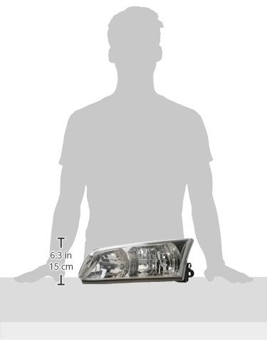 Left TYC Headlight Assembly Compatible with 2000-2001 Toyota Camry