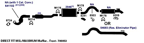 Exhaust Muffler AP Exhaust Products 2946