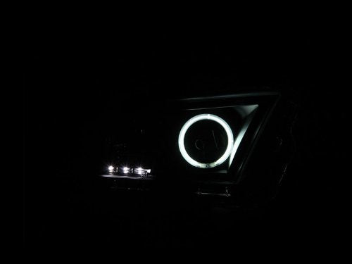 Black Clear AnzoUSA Projector Halo Headlight for Ford Mustang - (Sold in Pairs)