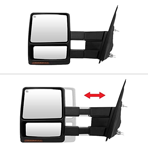 Mirror Xtune (Ford F150 07-14 Power Heated Amber LED Signal Telescoping - Left MIR-FF15007S-PWH-AM)