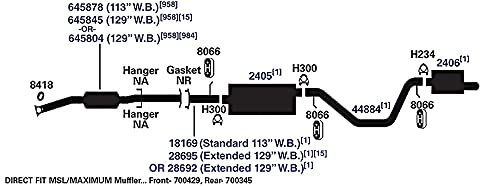 Exhaust Tail Pipe AP Exhaust Products 44884