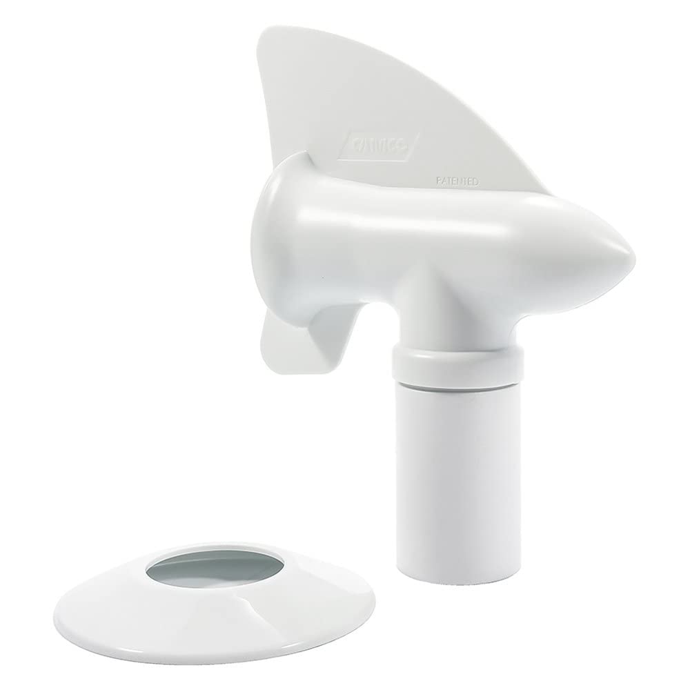 Camco Cyclone Sewer Rotating Plumbing Vent - Rids Odors from Your RV Holding Tank, Rotes 360 Degrees to Pull Odors Up and Away - White (40595)