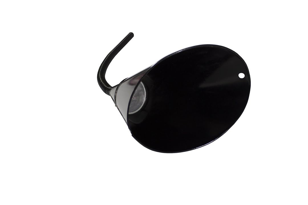 2 Qt Funnel King 94492 Transmission Funnel W/Flex Spout & Screen - Painted Black, Multicolor