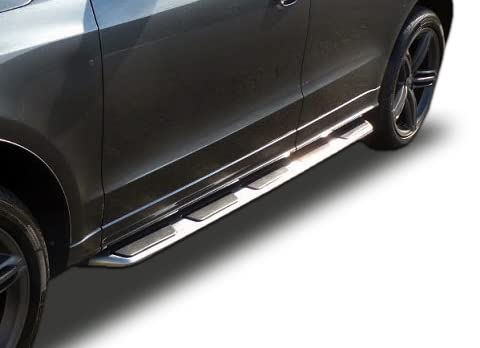 Aluminum Black Horse OEM Replica Running Boards Compatible with 2016-2019 Audi Q7