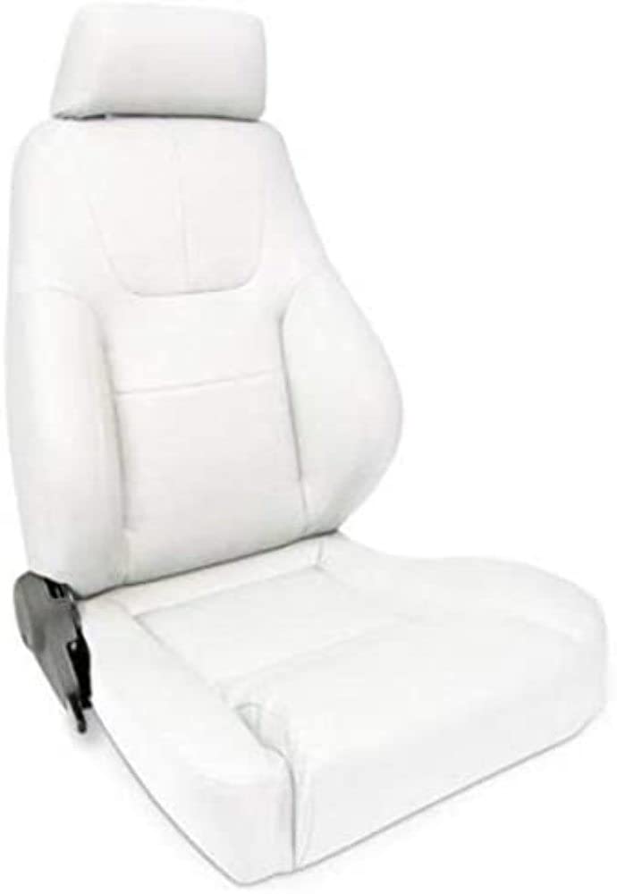 White Vinyl ProCar by Scat 80-1200-53R Racing Elite Lumbar Recliner Right Seat