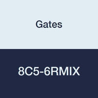 Gates Field Attachable 8C5-6RMIX for C5C, C5D and C5M Hose, Male SAE 45 Flare Inverted Swivel, Steel, 13/32" ID