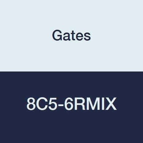 Gates Field Attachable 8C5-6RMIX for C5C, C5D and C5M Hose, Male SAE 45 Flare Inverted Swivel, Steel, 13/32" ID