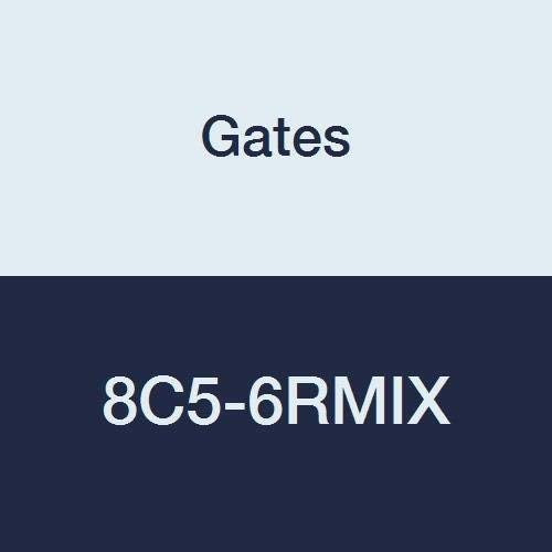 Gates Field Attachable 8C5-6RMIX for C5C, C5D and C5M Hose, Male SAE 45 Flare Inverted Swivel, Steel, 13/32" ID