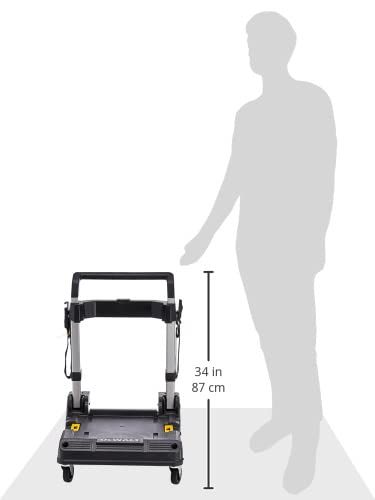 DEWALT TSTAK Cart Trolley with Handle, Swivel 360°, Capacity of Up to 200 lbs (DWST17888)