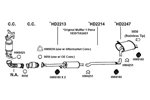 HW8425 Ansa - Exhaust Pipe Flange Gasket