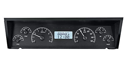 Dakota Digital VHX Analog Dash System 77 - 90 Chevy Impala / Caprice Black Alloy White VHX-77C-CAP-K-W