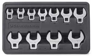 Crowfoot GearWrench 81908 Non-Ratcheting Wrench Set - 11 Piece Drive
