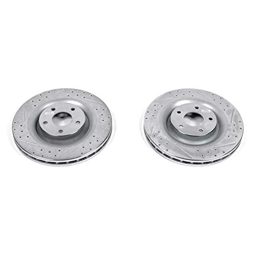 Power Stop AR82113XPR Evolution Front Drilled & Slotted Rotor Pair For Chevrolet Corvette 2006-2013 [Model Specific]