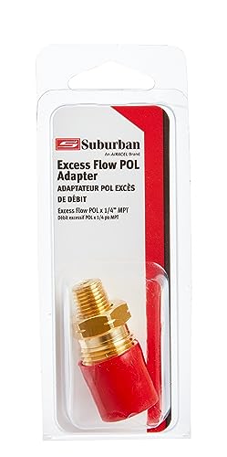 LP-BPOL Excess Flow POL Adapter Suburban - Ideal for Connecting Propane Tanks to RV Appliances with Ease