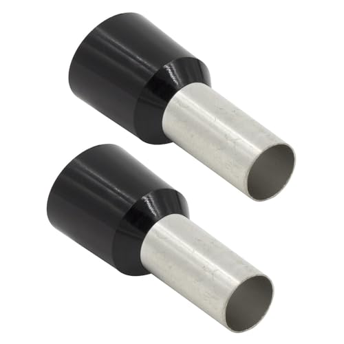 4 GA Black Ferrules - Install Bay Package of 100