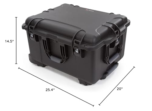 NANUK 960 Wheeled Series Lightweight NK-7 Resin Waterproof Protective Rolling Case with Foam, Black