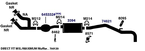 Exhaust Muffler AP Exhaust Products 3394