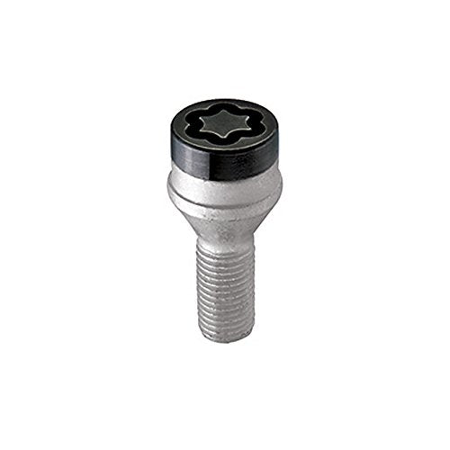 Black Bolt Style McGard Cone Seat Wheel Lock Set (M12 x 1.25 Thread Size) - Set of 4 Locks and 1 Key