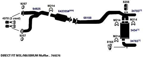 Exhaust Muffler AP Exhaust Products 3434