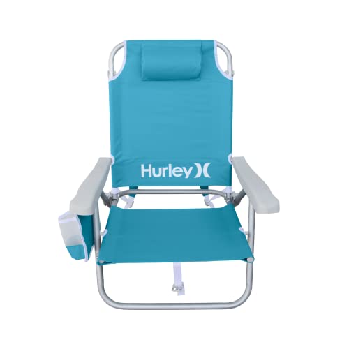 Hurley Beach Chair Deluxe Backpack, One Size, Aluminum, Turquoise