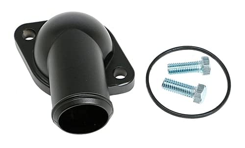 BLACK POWDER COATED TRANS-DAPT PERFORMANCE PONTIAC V8 WATER NECK (8588)