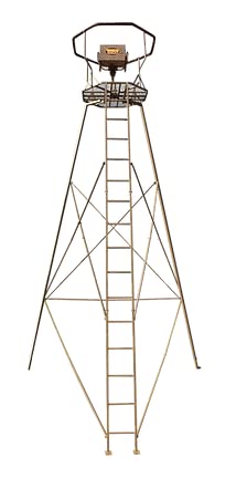 Trophy Treestands 15' Longview Freestanding Tripod with A 360 Degree Swivel Seat Durable Platform