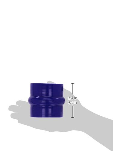 HPS Silicone HTSHC-275-BLUE High Temperature 4-ply Reinforced Straight Hump Coupler Hose, 65 PSI Maximum Pressure, 3" Length, 2-3/4" ID, Blue