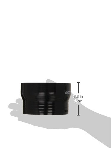 HPS Silicone HTSR-400-450-BLK High Temperature 4-ply Reinforced Reducer Coupler Hose, 40 PSI Maximum Pressure, 3" Length, 4" > 4-1/2" ID, Black