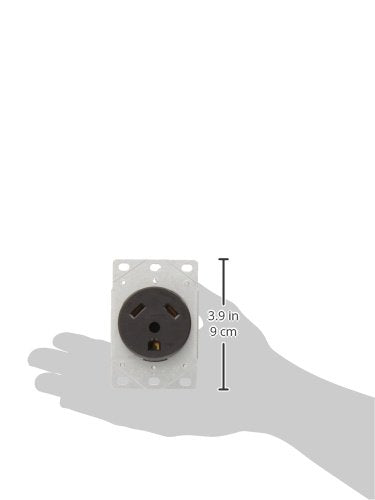 AC Receptacle RV Designer S971 in Plate, 30 Amp, AC Electrical
