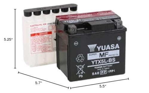 YTX5L-BS Yuasa YUAM32X5B Maintenance Free AGM Battery with Acid pack