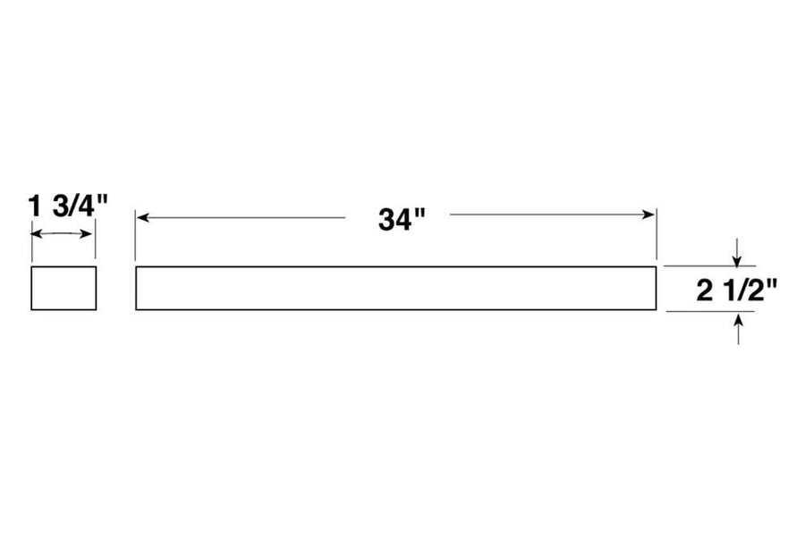 Back-Up Light Mirror Peterson Manufacturing 807 34"x2.5" (Wide-Angle Rectangle Safety), 1 Pack
